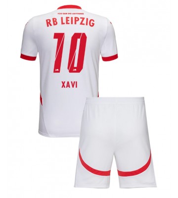 RB Leipzig Xavi Simons #10 Hemmakläder Barn 2024-25 Kortärmad (+ Korta byxor)